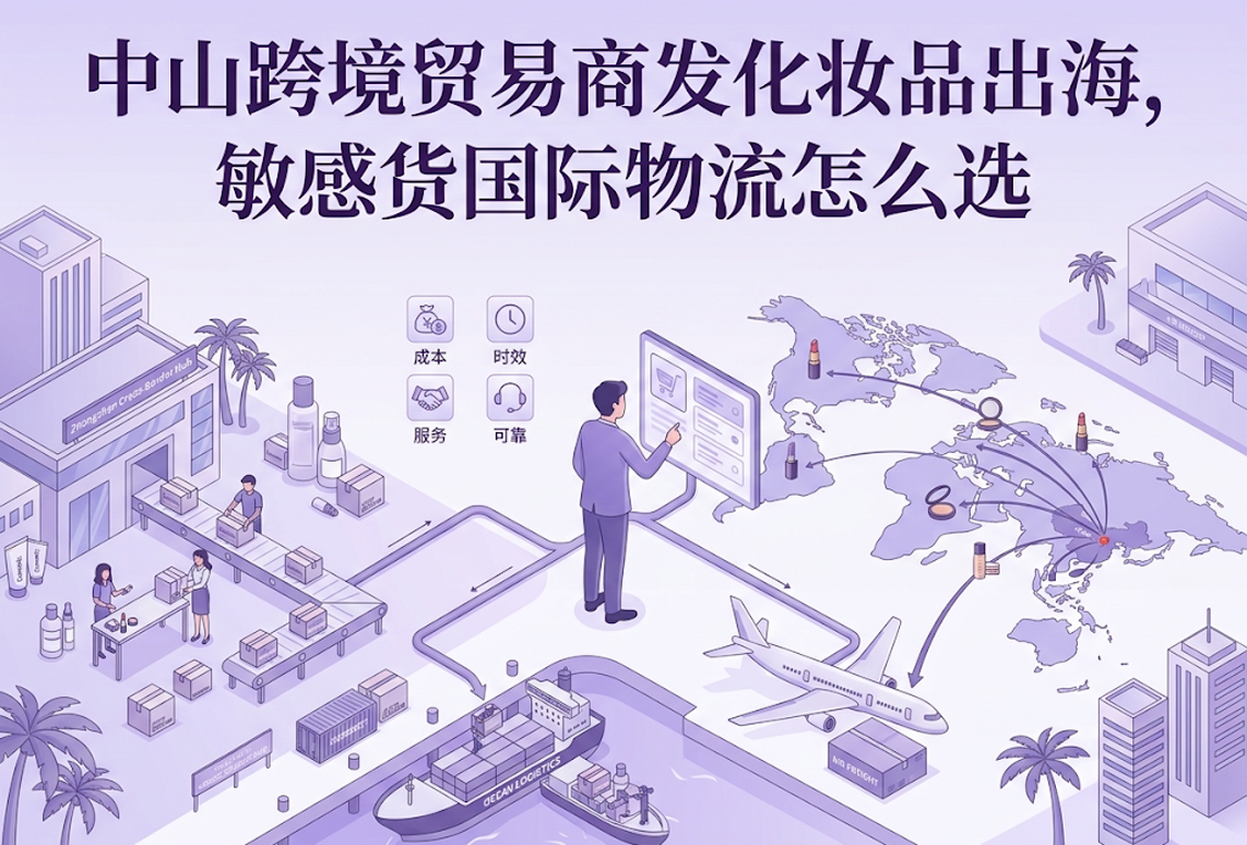中山跨境贸易商发化妆品出海,敏感货国际物流怎么选