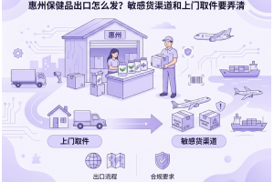 惠州保健品出口怎么发?敏感货渠道和上门取件要弄清